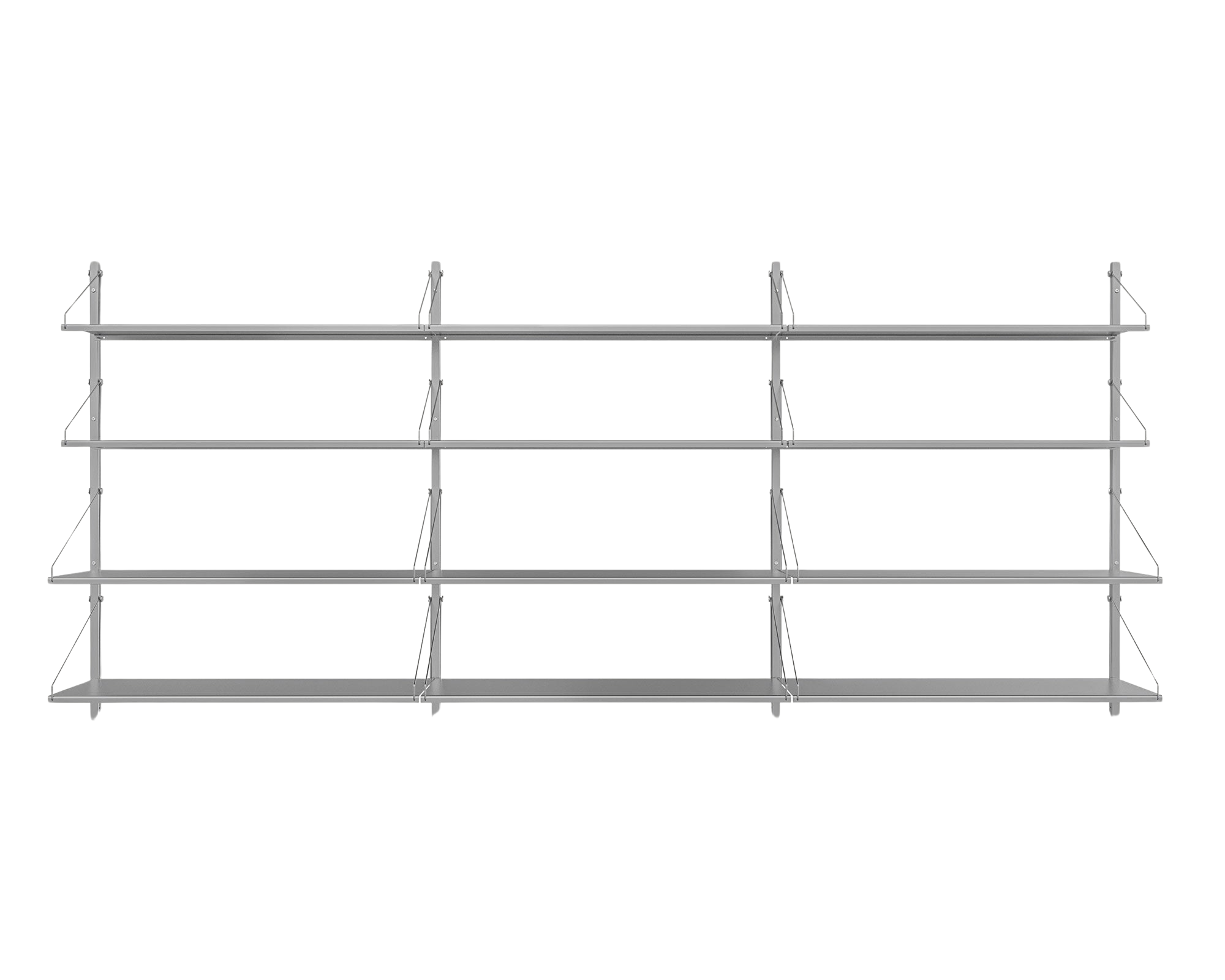 Shelf Library Triple Section | Stainless Steel | H108.4 / W80 – FRAMA