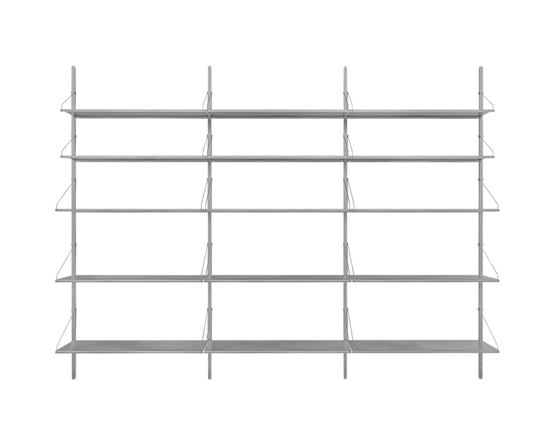 Shelf Library Triple Section | Stainless Steel | H185.2 / W80 – FRAMA