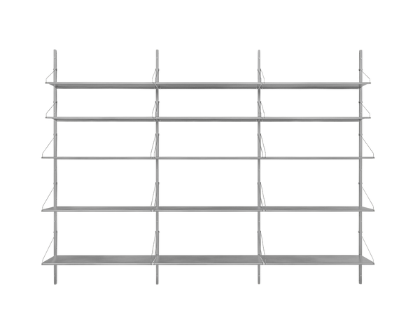 Shelf Library Triple Section | Stainless Steel | H185.2 / W80 – FRAMA