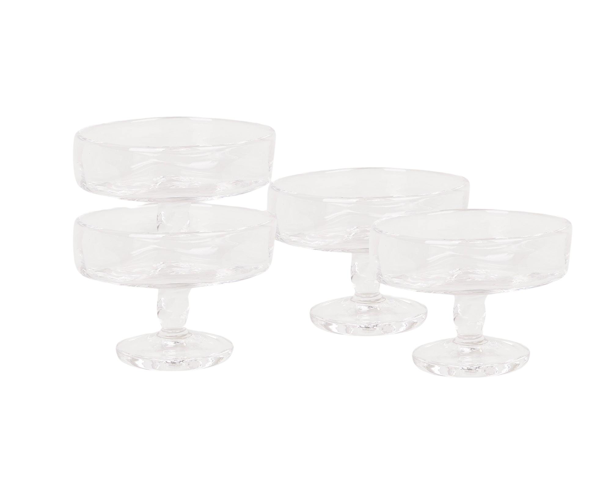 0405 Stem Glass Set of Four - Clear & Wide | FRAMA