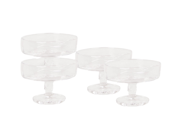 0405 Stem Glass Set of Four - Clear & Wide | FRAMA
