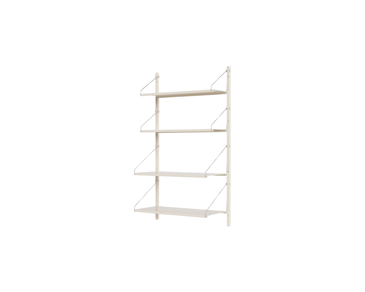 Shelf Library Single Section | Warm White Steel | H1084 / W60 – FRAMA