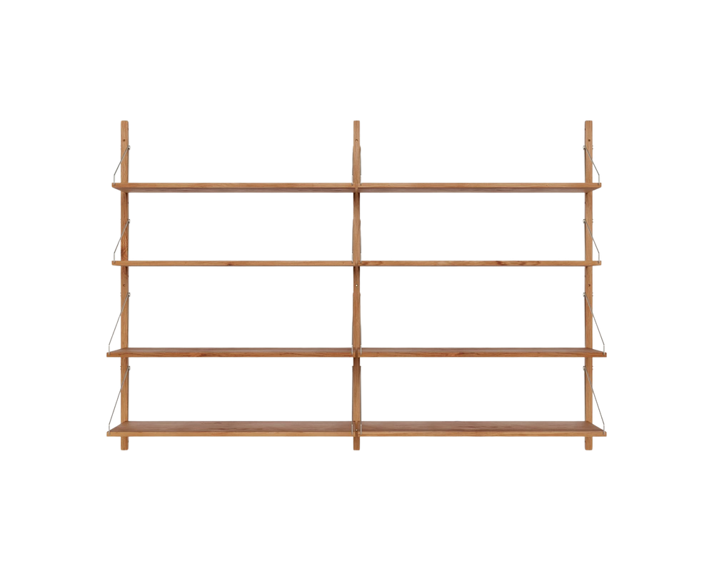 Shelf Library Double Section - Natural Oak | FRAMA