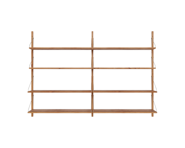 Shelf Library Double Section - Natural Oak | FRAMA