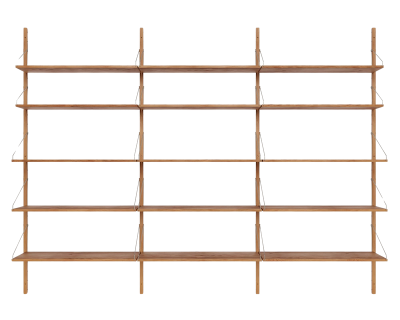 Shelf Library Double Section - Natural Oak | FRAMA