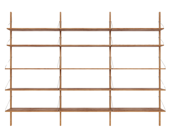 Shelf Library Triple Section | Natural Oak | H185.2 / W80 – FRAMA