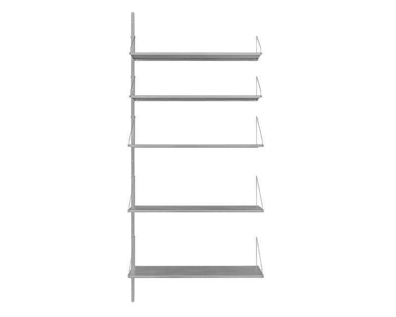 Shelf Library Add-on Section | Stainless Steel | H185.2 / W80 – FRAMA Shelf Library Add-on Section | Stainless Steel | H185.2 / W80 – FRAMA