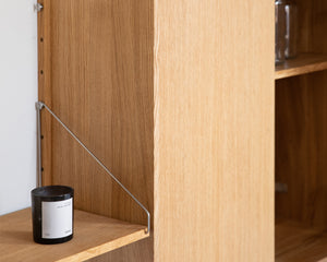FRAMA Shelf Library Cabinet in Natural Oak Height 1852 and Width 80 cm